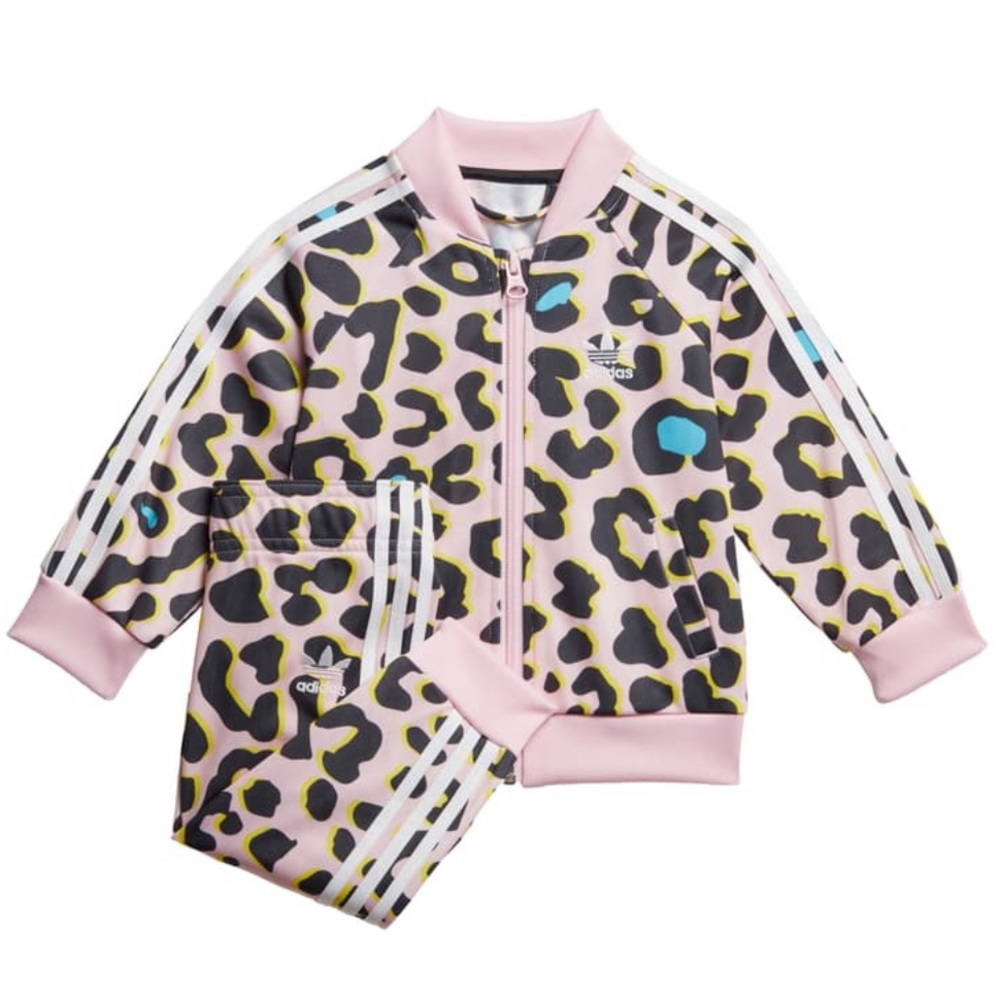 Pink Leopard Print Track Suit